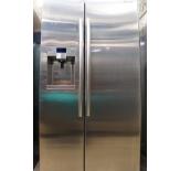 Samsung's 24 cu. ft. Side-by-Side Refrigerator in a Stainless Steel finish.