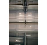 Adjustable shelving in the fridge.